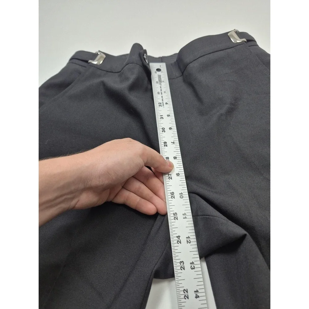 VTG Tuxedo Dress Pants Men's 31x29 Black Satin Stripe Wool Adjustable Waist